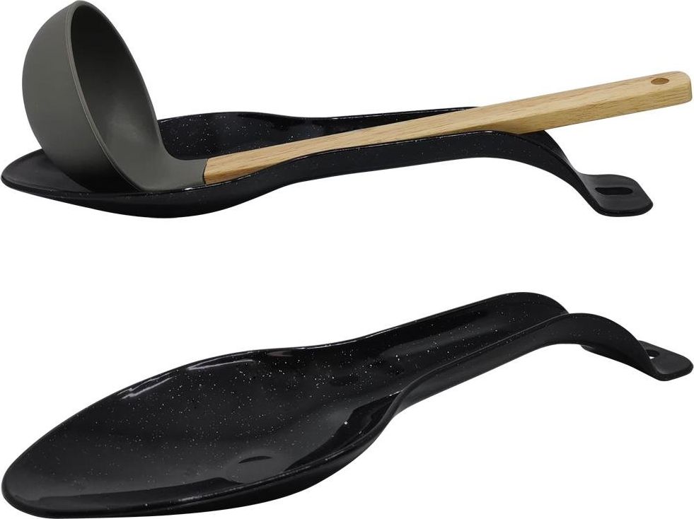 Orion Stojak PODSTAWKA pod łyżkę chochlę łopatkę CZARNA