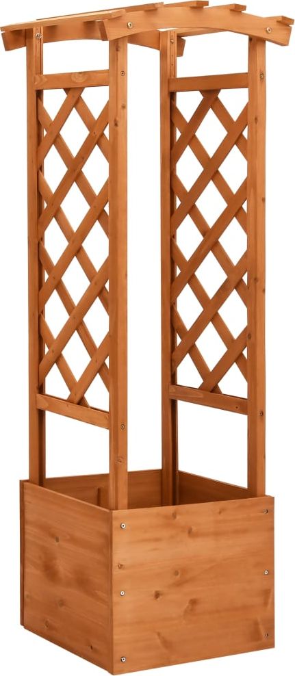 vidaXL Donica z kratką i łukiem, 49x39x130 cm, drewno jodłowe