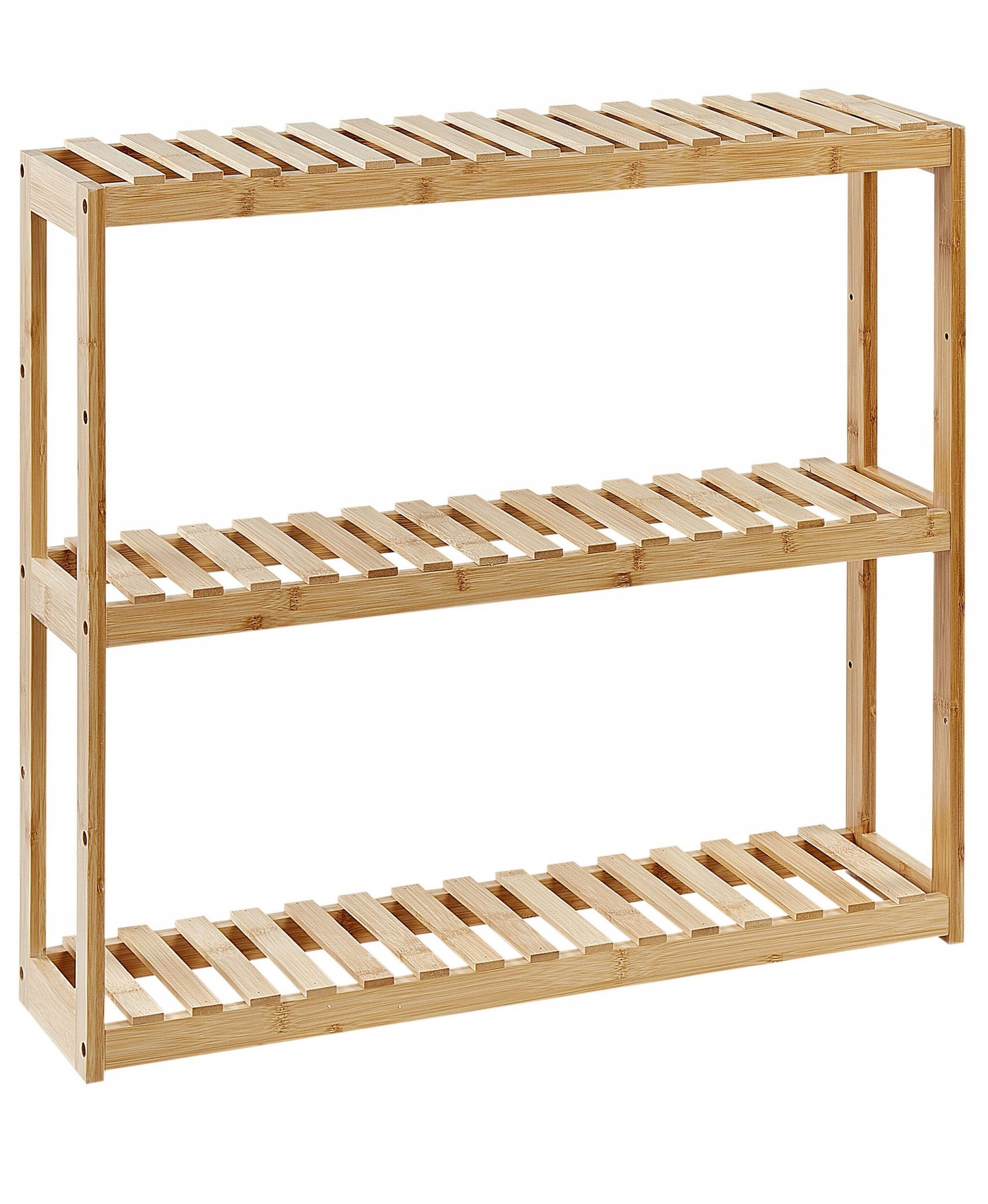 Beliani Bambusowa półka łazienkowa jasne drewno PADUCAH