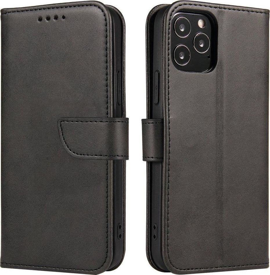 Hurtel Magnet Case elegancki futerał etui pokrowiec z klapką i funkcją podstawki Samsung Galaxy S10 Lite czarny