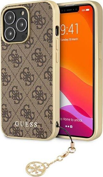 Guess Guess GUHCP13XGF4GBR iPhone 13 Pro Max 6,7" brązowy/brown hardcase 4G Charms Collection