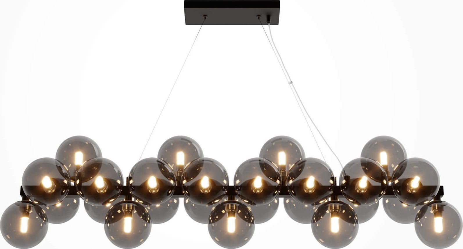 Lampa wisząca Maytoni Lampa wisząca Dallas MOD547PL-25B molekuły bubbles przydymione