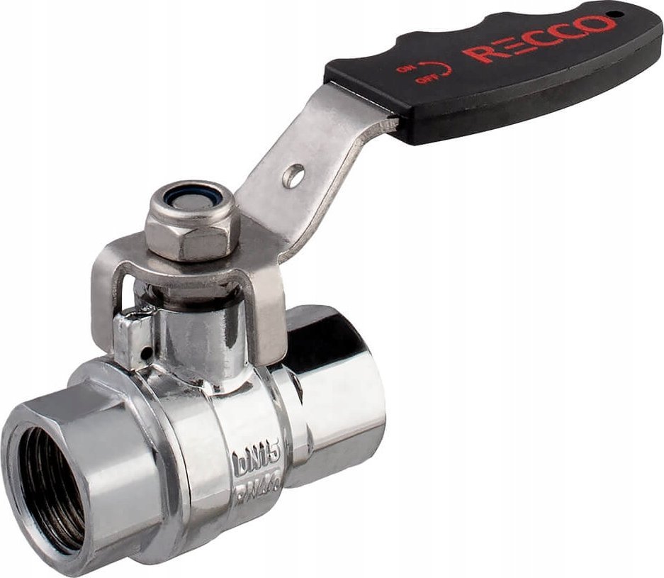 IDMAR Zawór kulowy do wody RECCO GW/GW 1/2" (DN15) kula antywapienna chrom polerowany