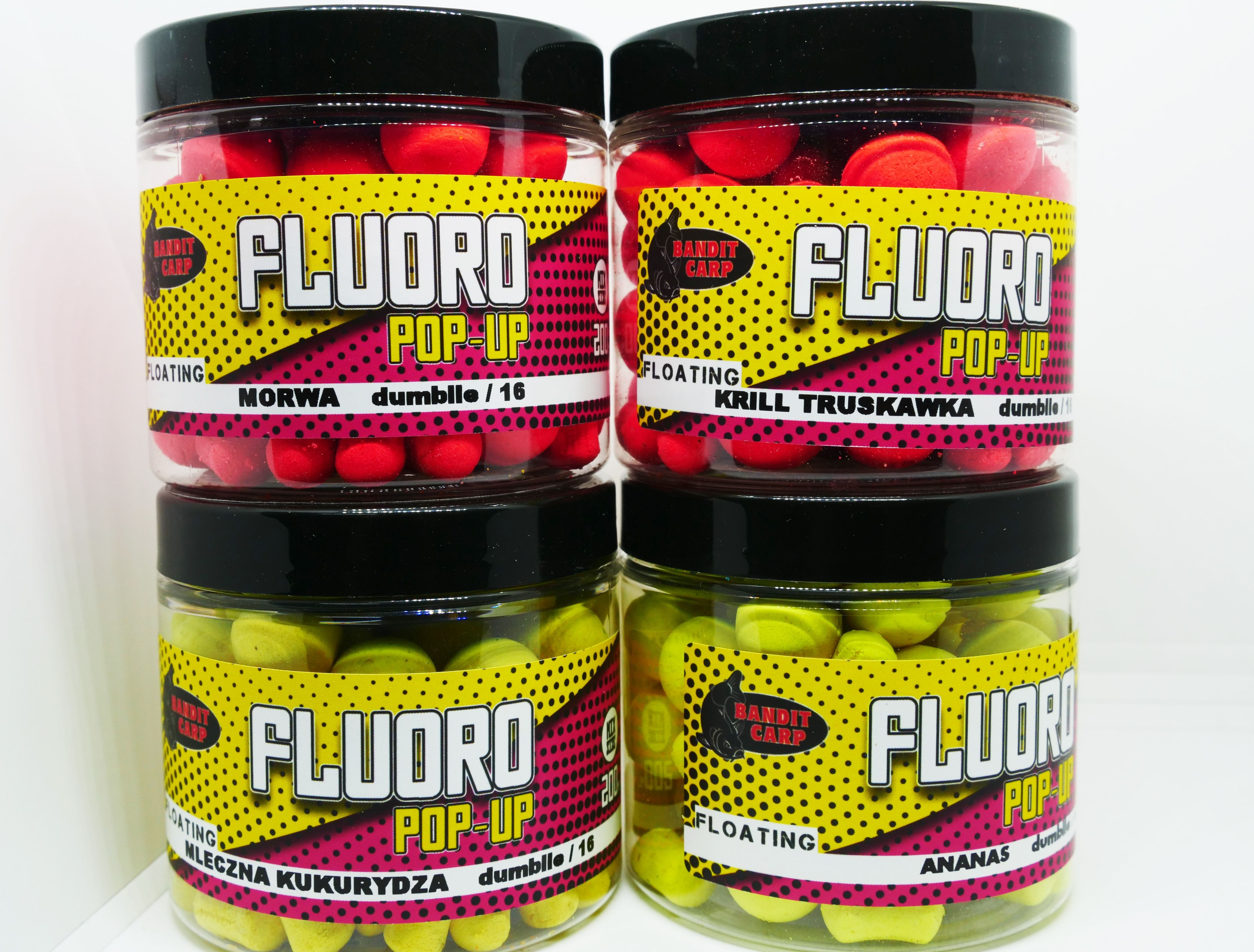 Bandit Carp Bandit Carp Fluo Pop-Up Mix 16mm - Ananas/Truskawka