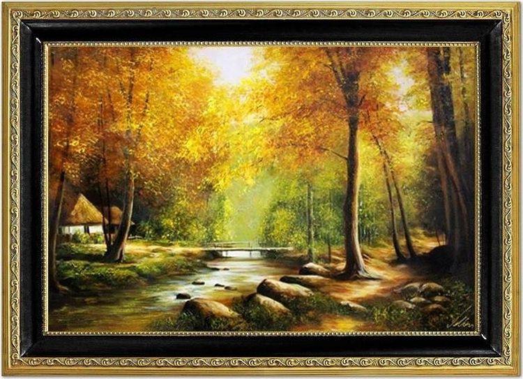 GO-BI Obraz Pejzaz tradycyjny ręcznie malowany 75x105cm uniwersalny