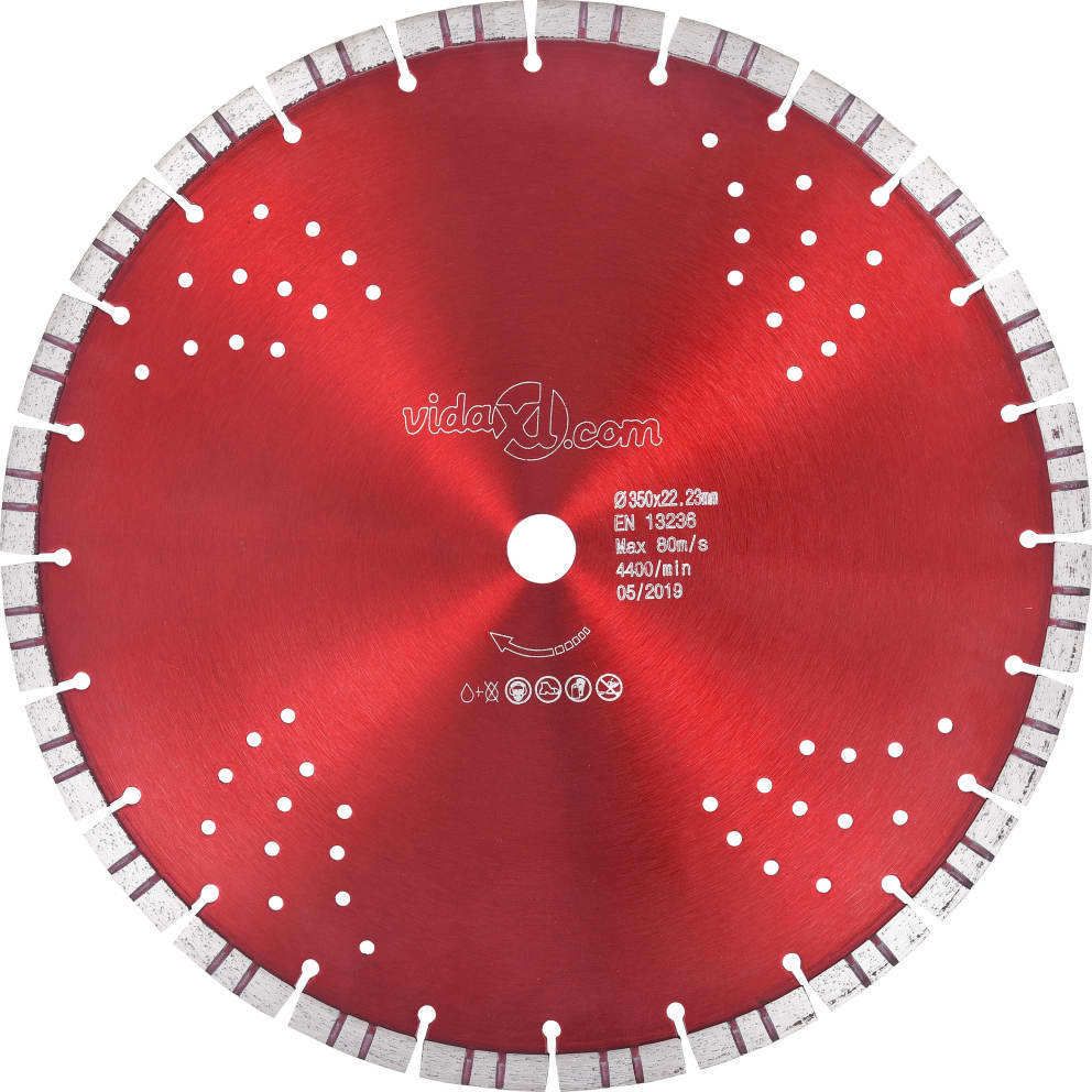 vidaXL tarcza diamentowa turbo z otworami, stal, 350 mm (143235)