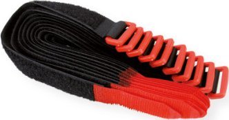 Organizer Velcro VELCRO rzep z oczkiem, 25 mm, 10 sztuk, czarny, 30 cm