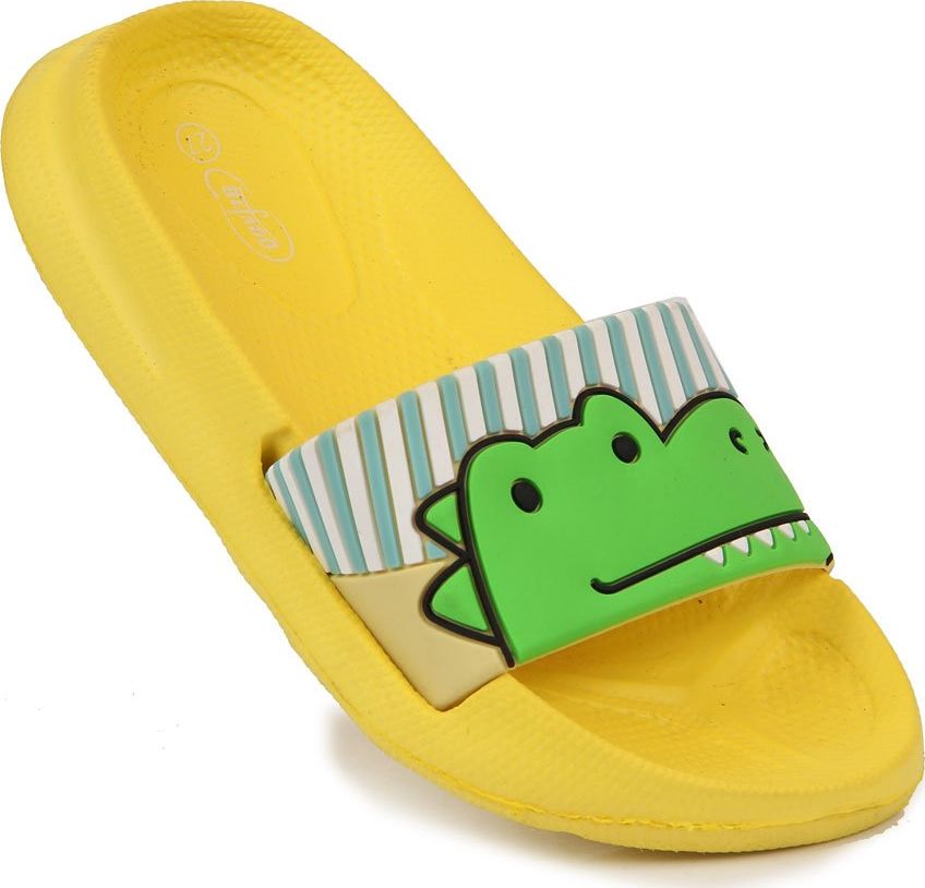 Befado Klapki dziecięce piankowe na plaże z aligatorem żółte Befado 30