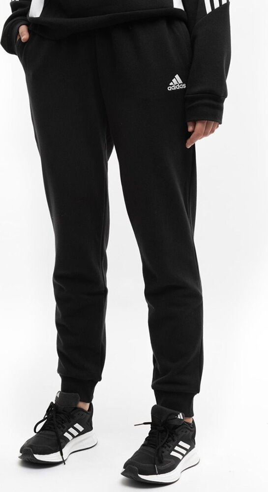 Adidas Spodnie damskie adidas Essentials Linear French Terry Cuffed czarne IC6868 XL