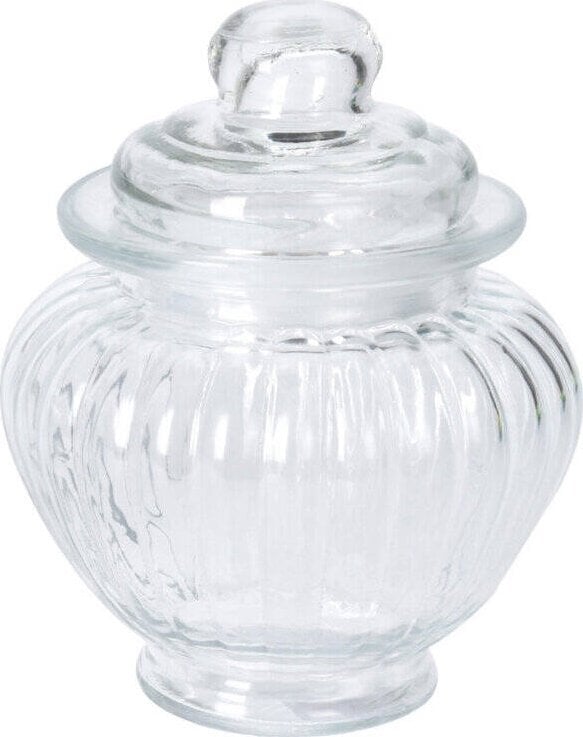 Prążkowany słoik z pokrywką