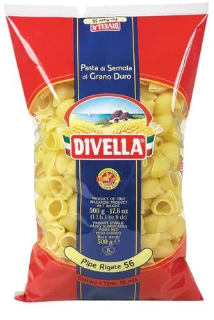 Makaron muszelki Pipe Rigate 56 500g - Divella