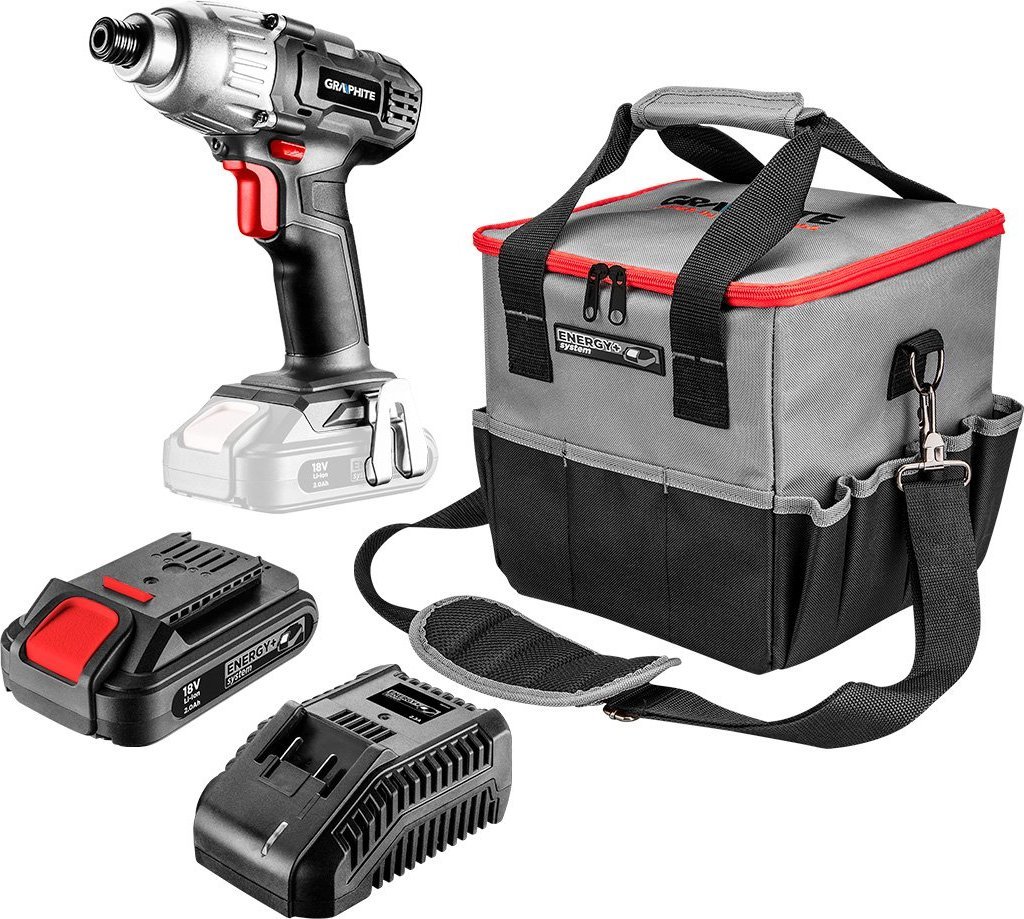 Graphite Zestaw elektronarzędzi akumulatorowych (Zestaw: zakrętarka, torba, akumulator 2.0Ah,ładowarka)