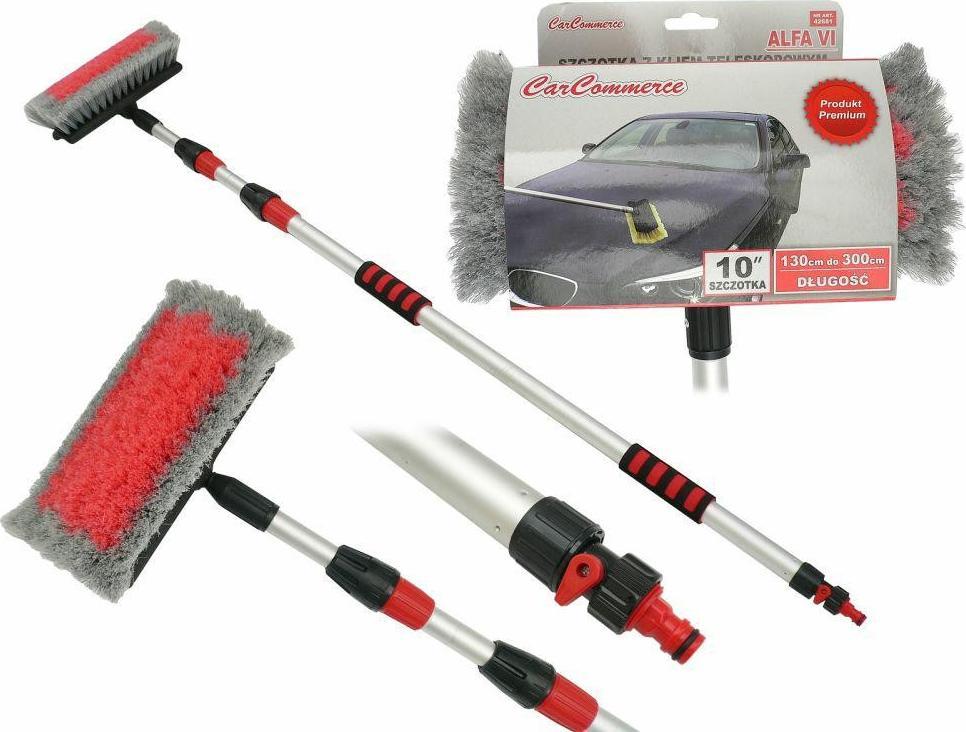 Carcommerce SZCZOTKA Z KIJEM TELESKOPOWYM 130-300cm -ALFA VI
