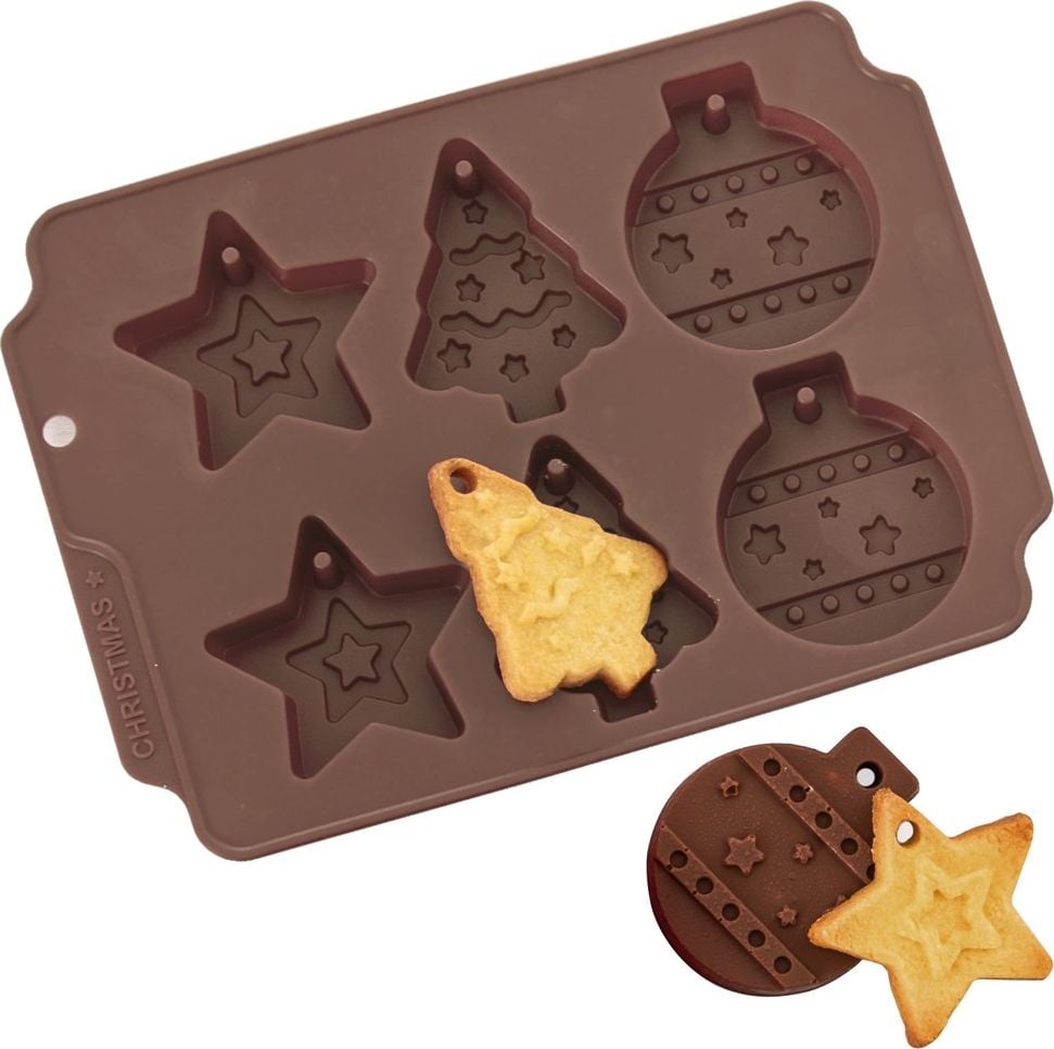 Orion Forma SILIKONOWA na ciastka bombka choinka gwiazda