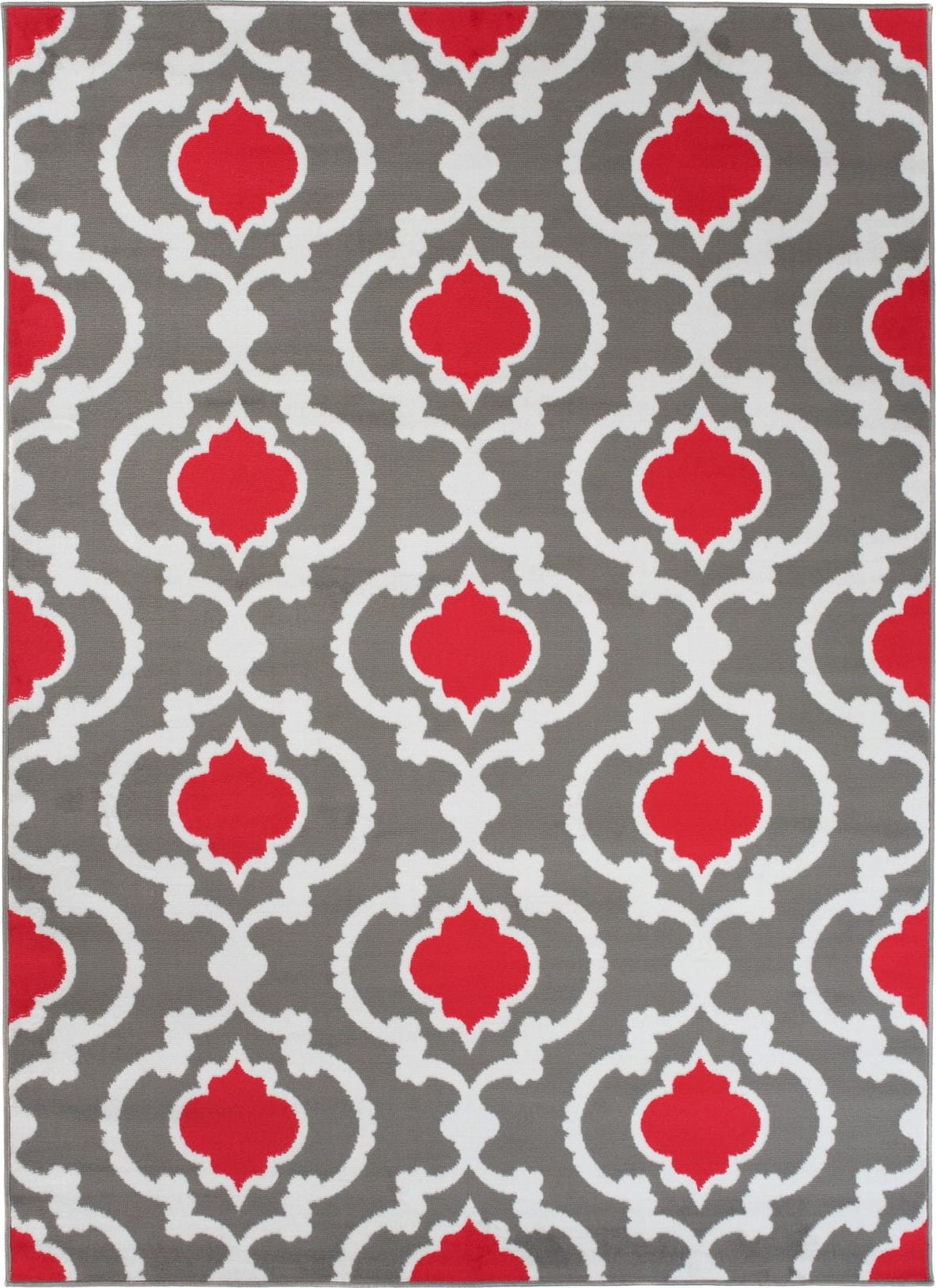 Carpetpol Dywan komfort maroko szary czerony Z985A GRAY MAYA PP ESM (0.80*1.50)