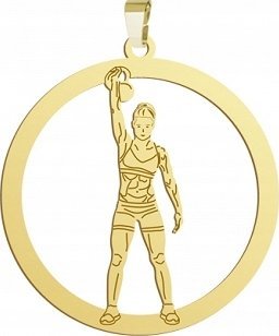 Radziszewska Jewellery Złota Zawieszka Kettlebell CrossFit Kobieta 925 GRAWER DEDYKACJA GRATIS