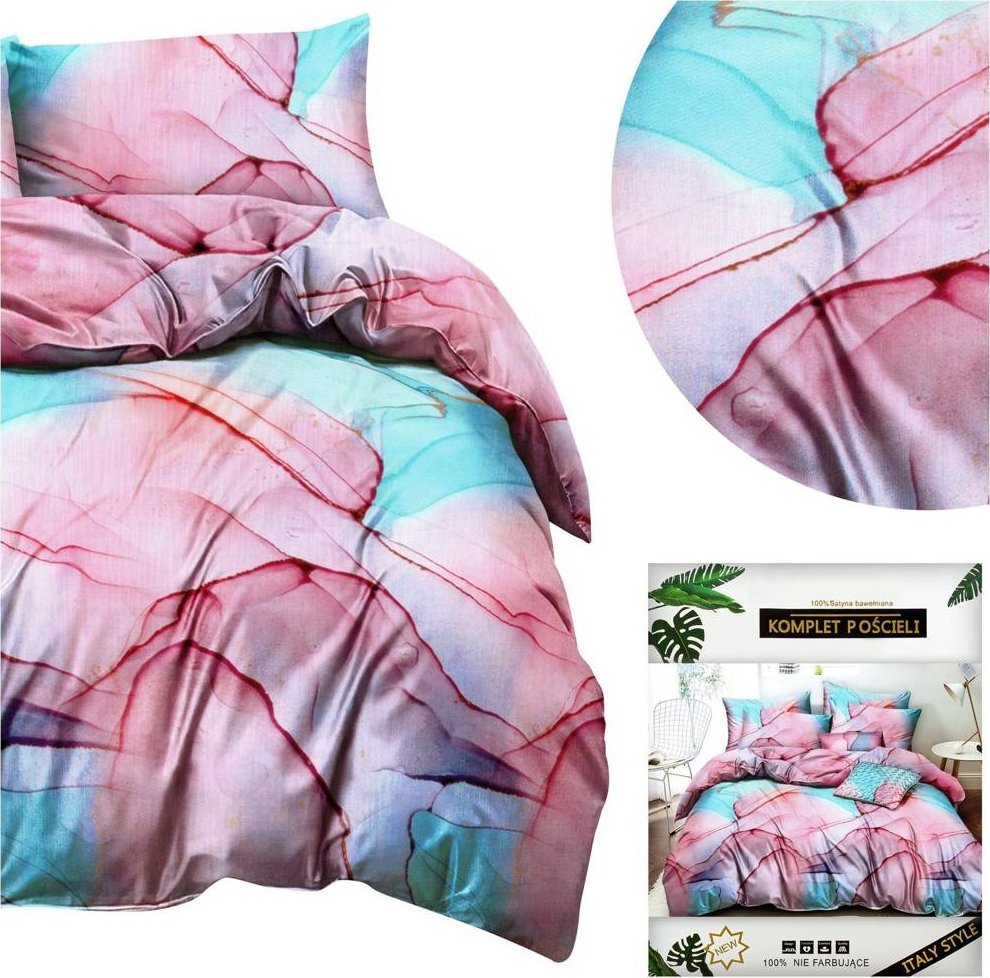 LOZKOHOLICY.PL Sp.z o.o. Sp. K. Pościel 160 x 200 3cz Satynowa Dalwin 888