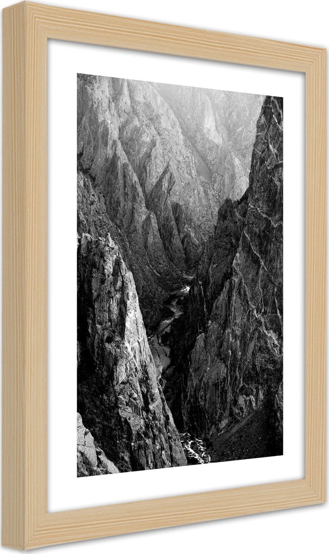 Feeby Obraz w ramie, Czarno-biały krajobraz górski (Rozmiar 20x30)