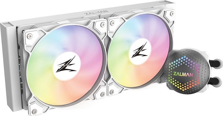 Chłodzenie wodne Zalman Zalman ALPHA24 White CPU Liquid Cooler 240mm Radiator 2 x 10 mm Fan ARGB pump Dual Procesor Chłodnica cieczy all-in-one 12 cm
