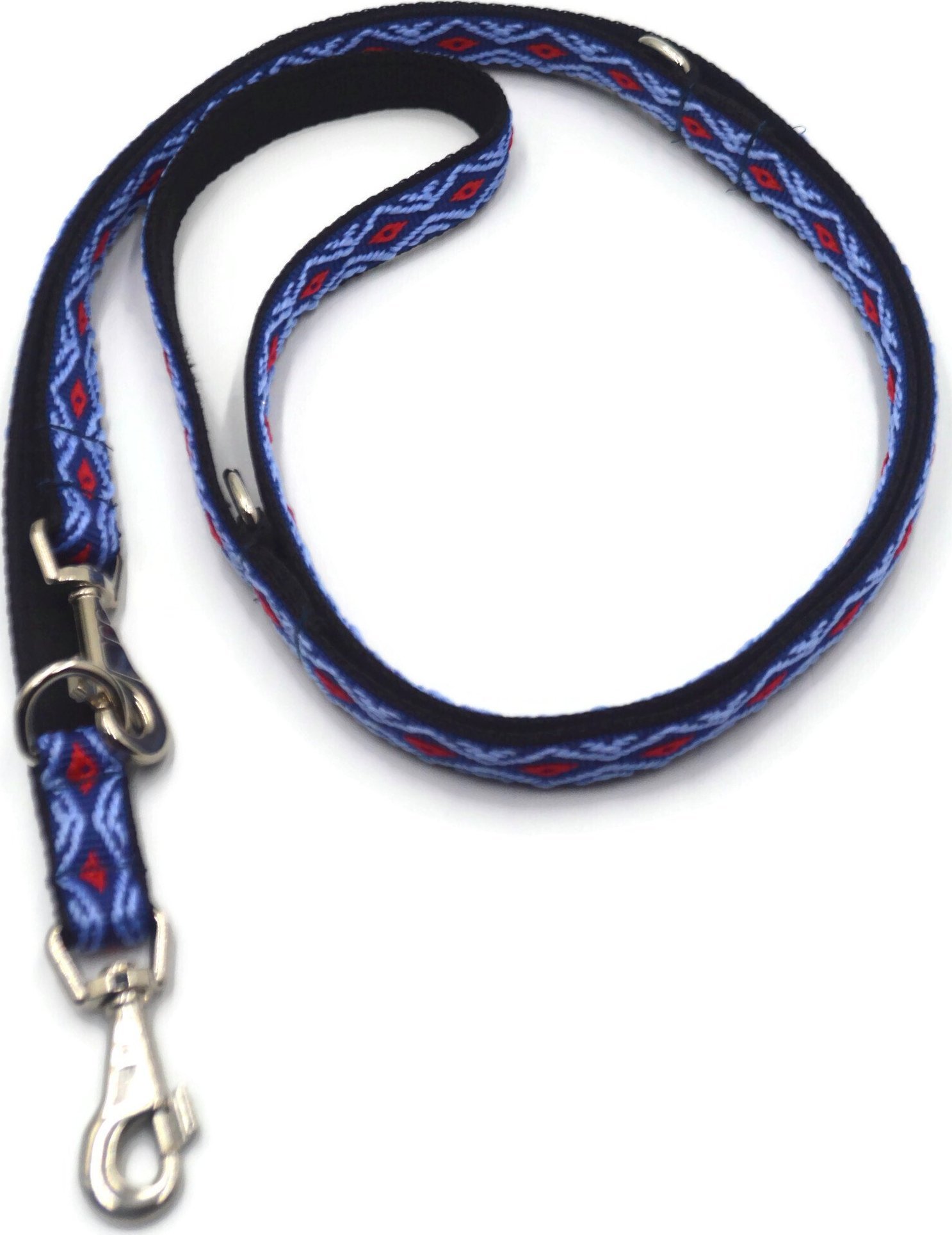 Alizoo Podwójna przepinana smycz dla dużego psa 25mm/220cm Romb - ALIZOO