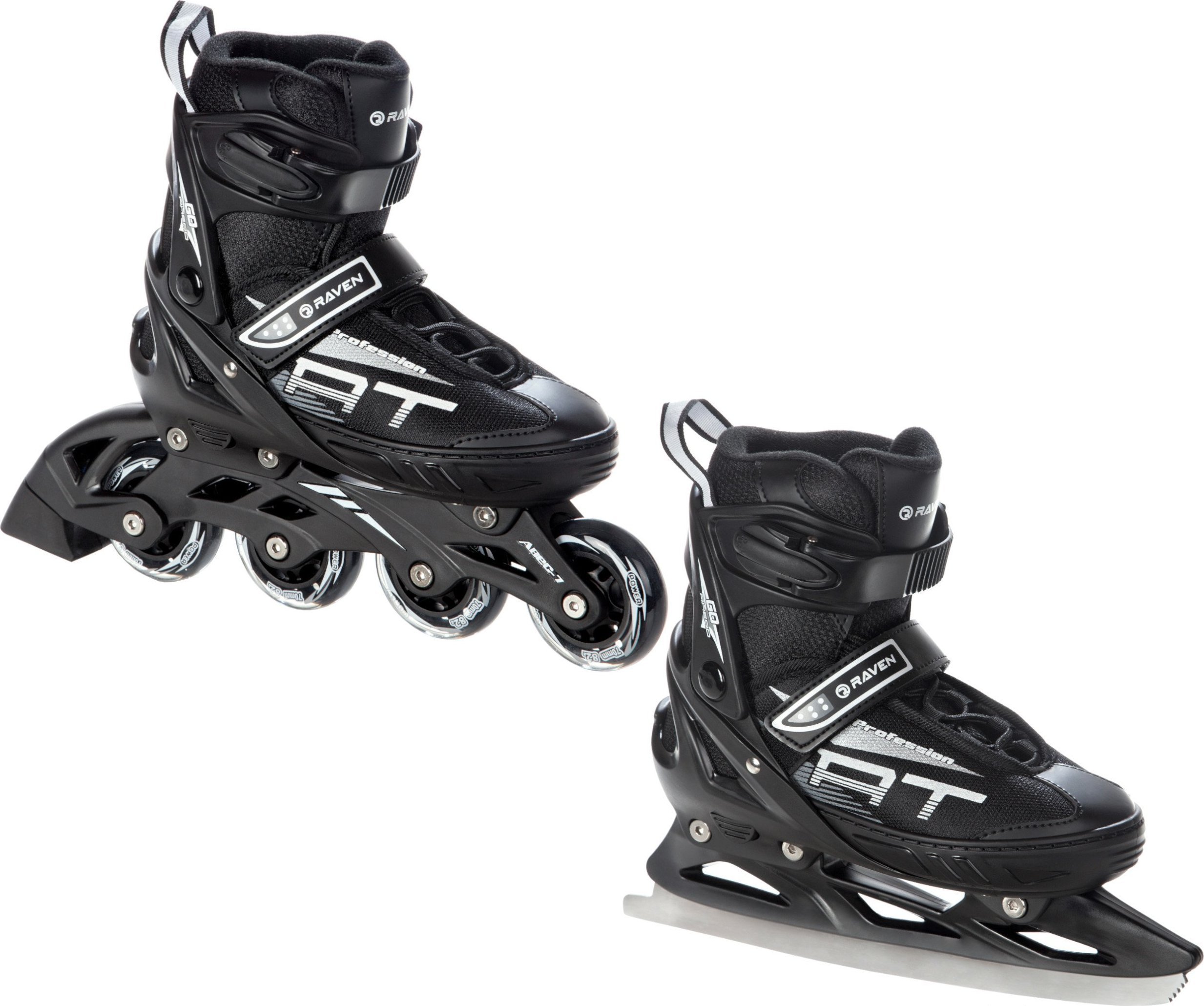 Rolki RAVEN Profession z wymienną płozą regulowane czarne r. 35-39