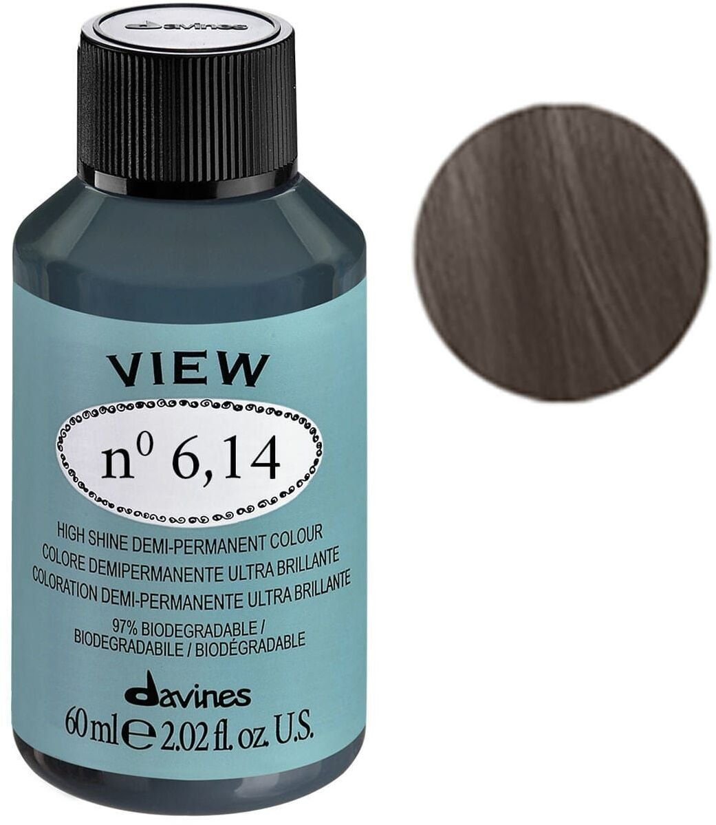 Davines, View, Demi-Permanent Hair Dye, 6.14 , 60 ml For Women