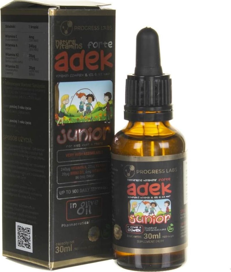 Progress Labs Progress Labs ADEK Junior FORTE dla dzieci - 30 ml
