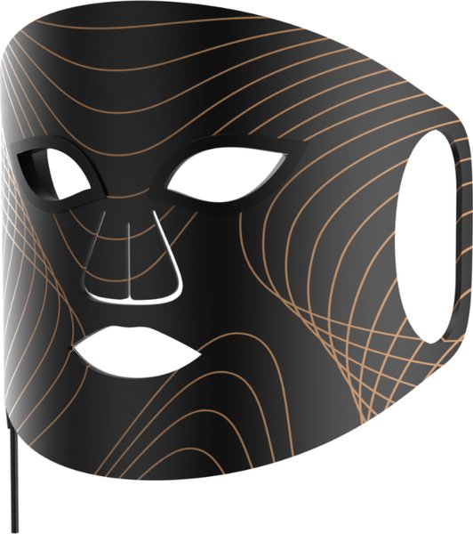 Shenzhen Lunni Maseczka do twarzy LED w 7 kolorach i bliskiej podczerwieni, czarna