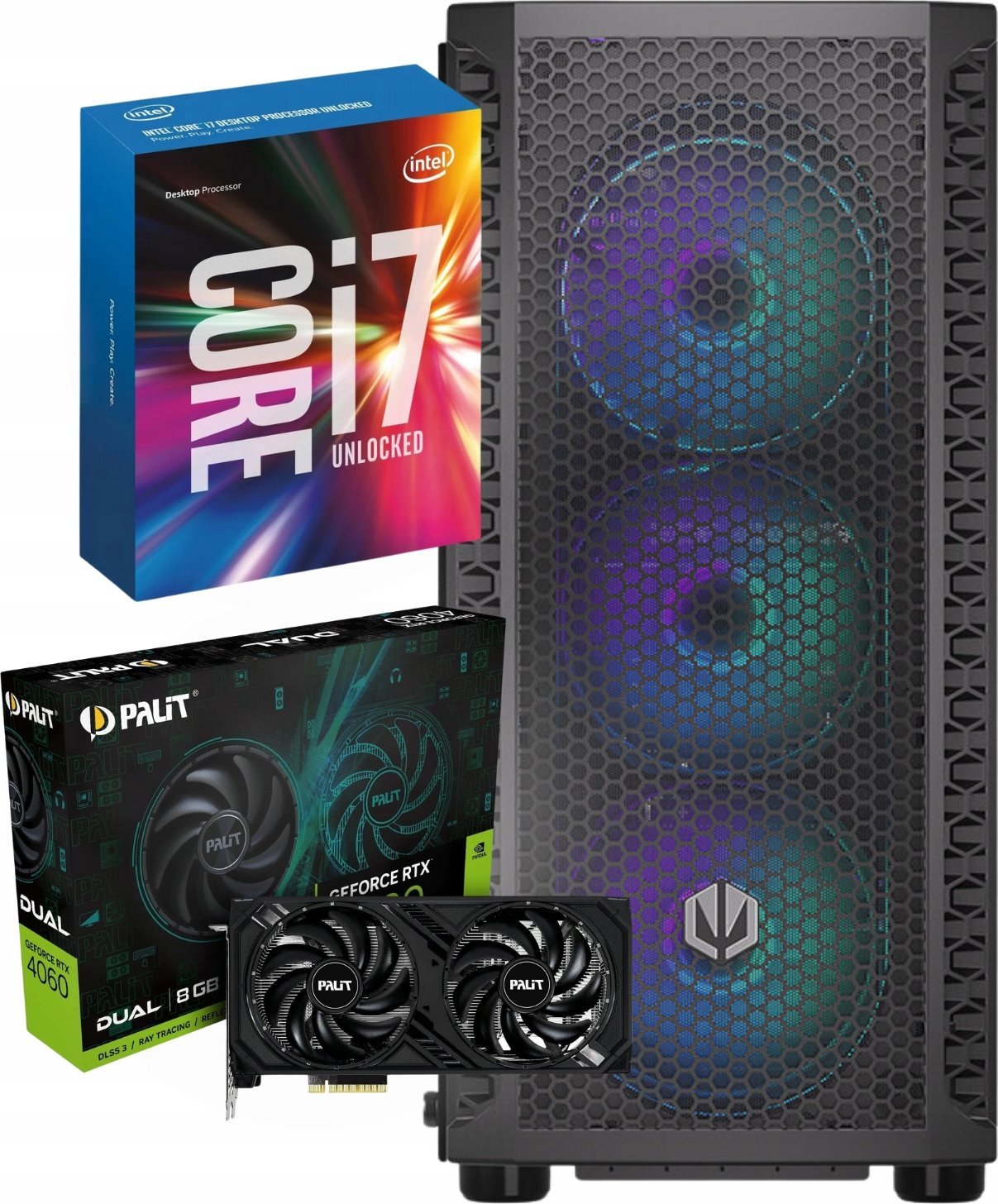 Komputer BSG Raptor V1 Intel Core i7 NVIDIA GeForce RTX 4060 32GB DDR3 1000GB SSD Windows 10