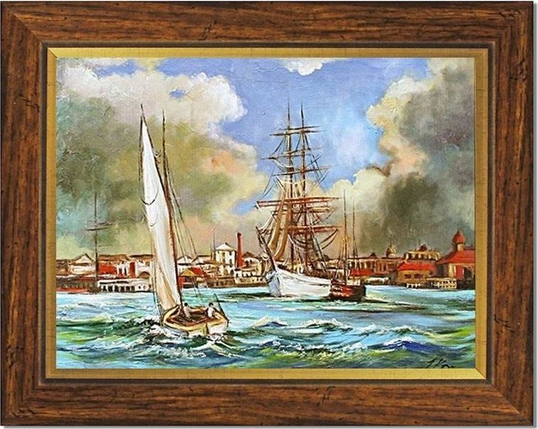 GO-BI Obraz "Marynistyka" ręcznie malowany 41x51cm