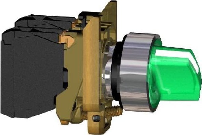 Schneider Electric Przełącznik podświetlany 3poł. 24V zielony XB4BK133B5
