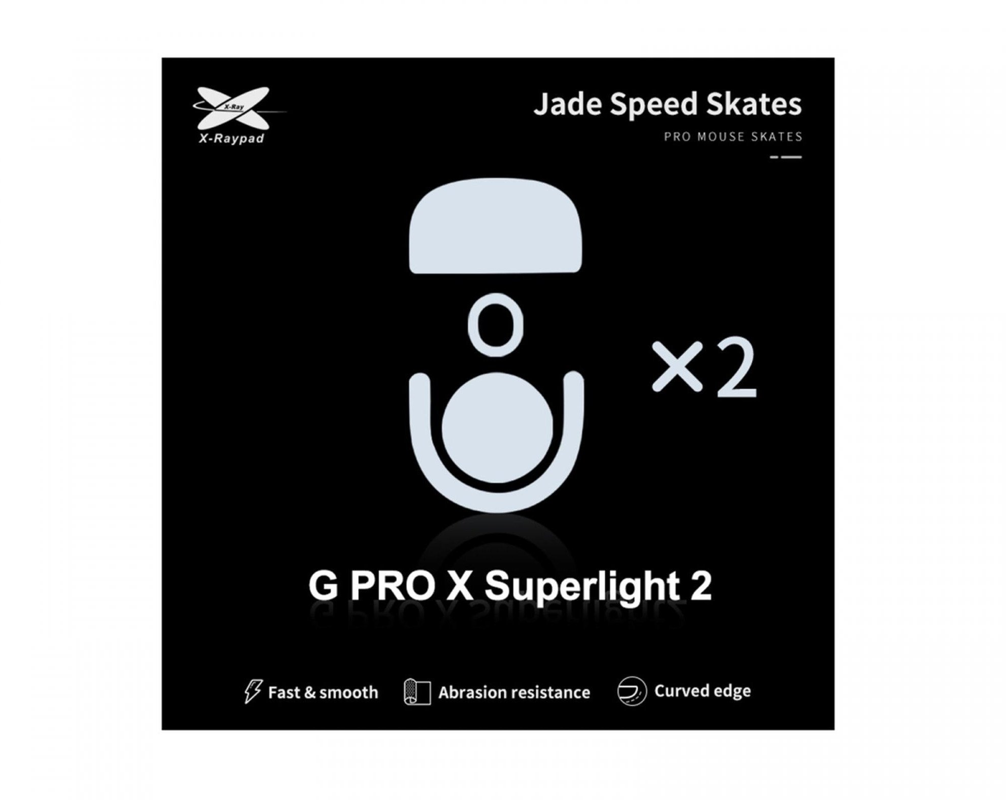 X-raypad Jade Skates Logitech G Pro X Superlight 2 Baltas 2 vnt. (Balti) Pakaitiniai Pelė Feet