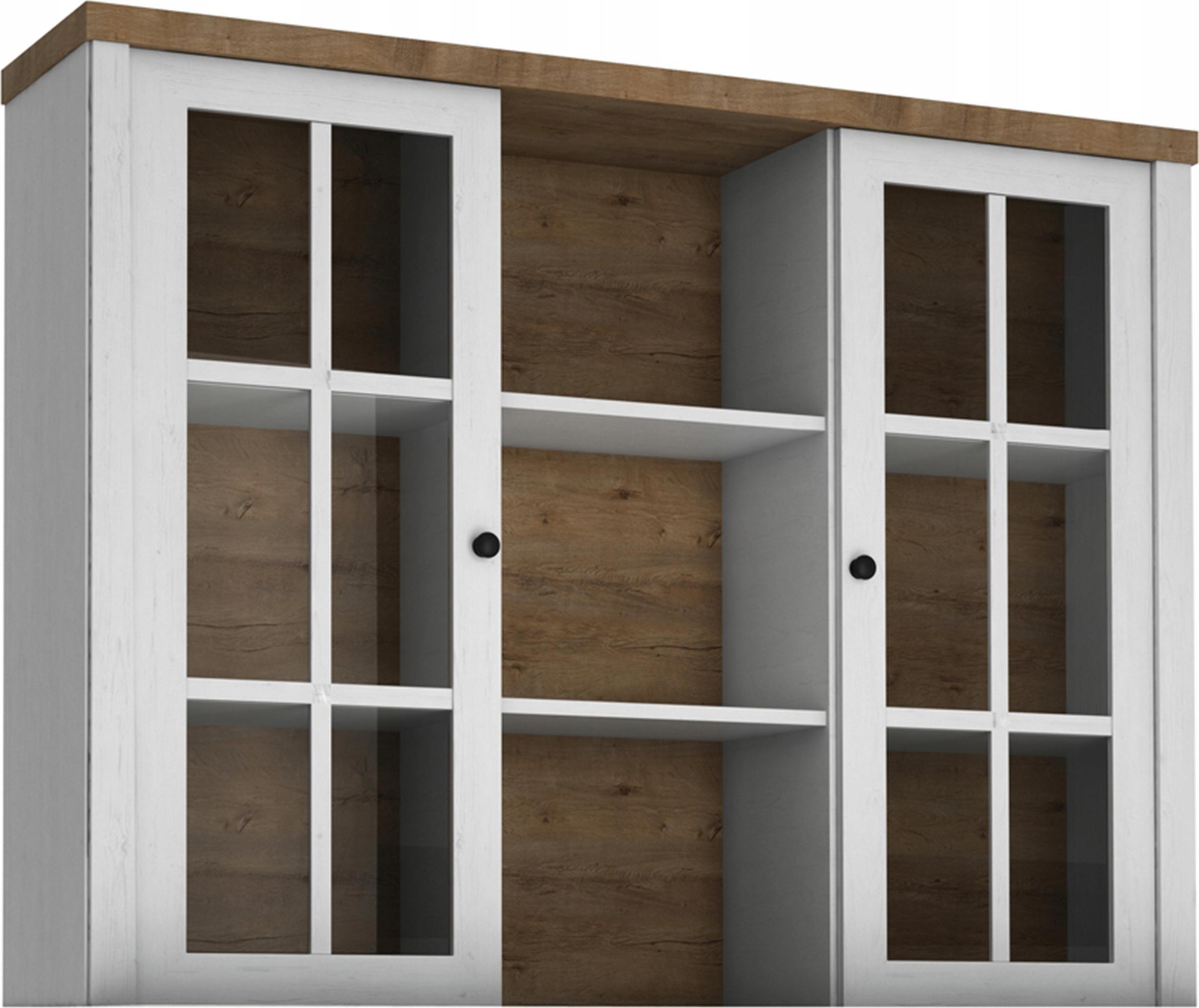 Konsimo Nadstawka Komoda Salon Prowansalska Biała KONSIMO