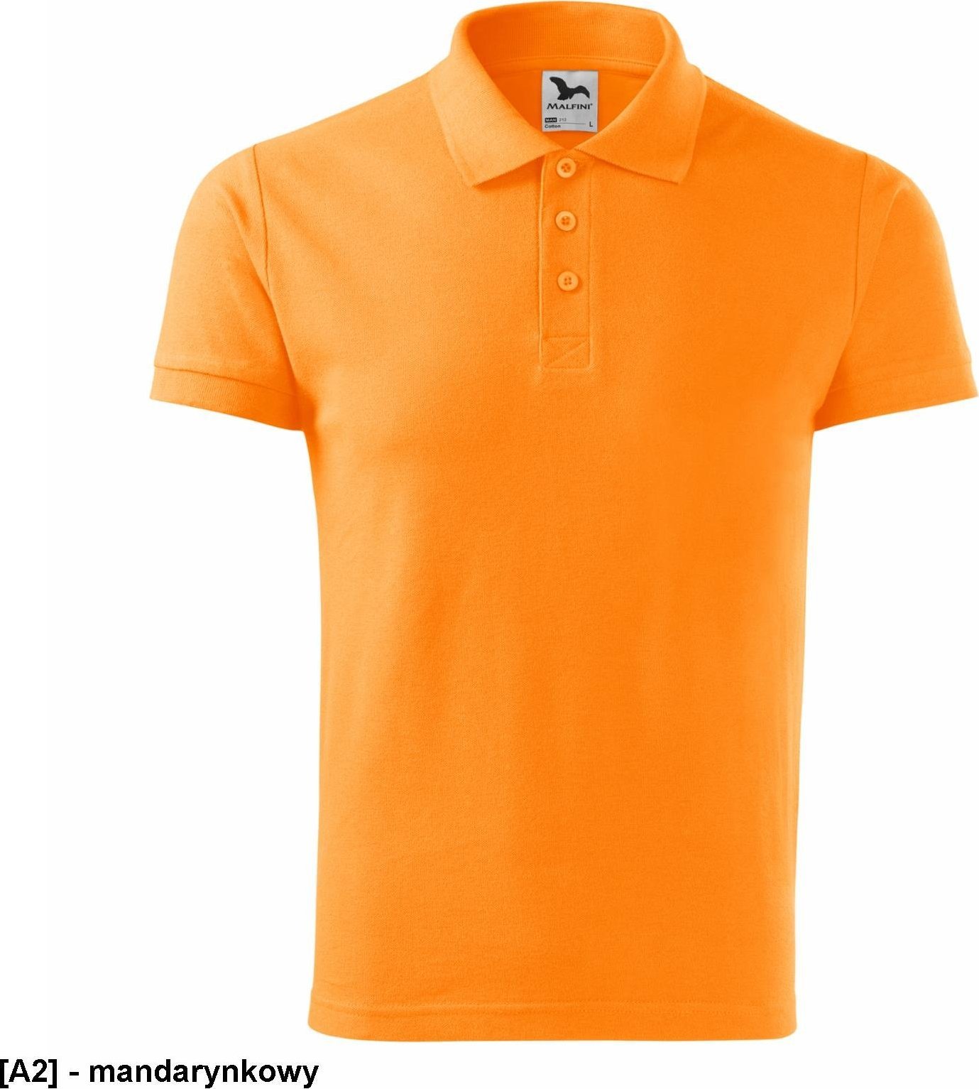 MALFINI Cotton 212 - ADLER - Koszulka polo męska, 170 g/m, - mandarynkowy M