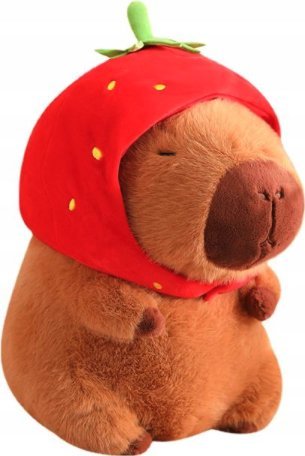 Maskotka pluszak kapibara capybara truskawka 22 cm