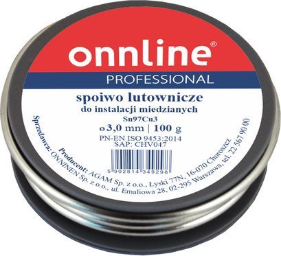 Onnline Spoiwo lutownicze/lut miękki Sn97Cu3 3,0mm 100g