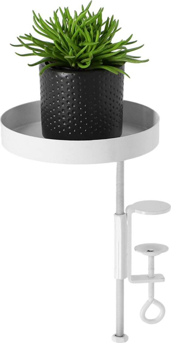 Esschert Design Kwietnik parapetowy z zaciskiem biały S