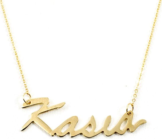 Lovrin Złoty naszyjnik 585 łańcuszkowa z imieniem Kasia 1,56g