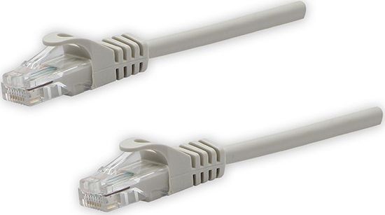 UTP patchcord, Cat.5e, RJ45 M-3m, nieekranowany, szary, czysta miedź economy