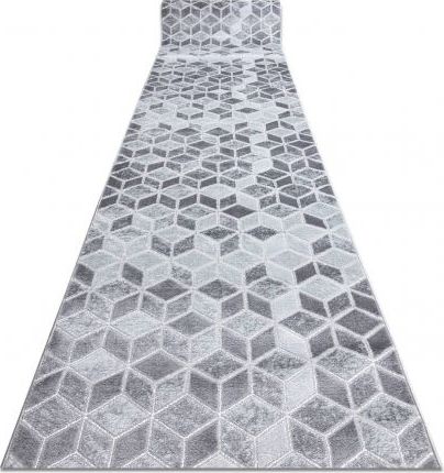 Dywany Łuszczów Dywan SZNURKOWY SIZAL FLAT 48829637 Jodełka szary, 60x250 cm