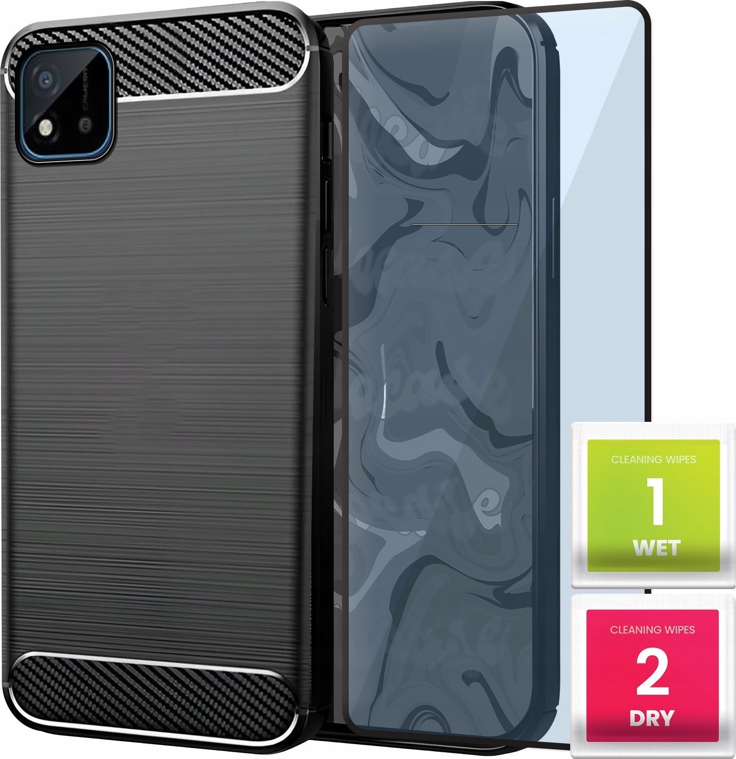 Hello Case ETUI DO REALME C11 2021 | PANCERNE KARBON CASE CZARNE