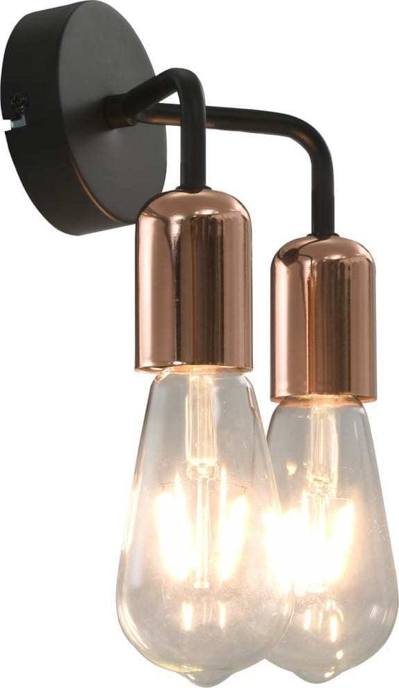 Kinkiet vidaXL Kinkiet, czarno-miedziany, E27