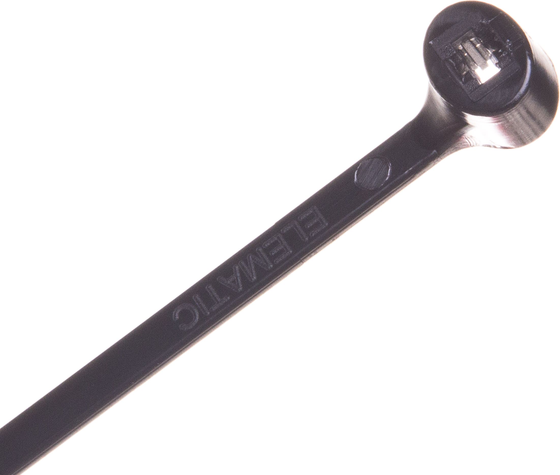 EM Group Opaska kablowa 290x4,5 czarna UV 2-LOCK zęby stalowe 100szt. (BMTN3048)