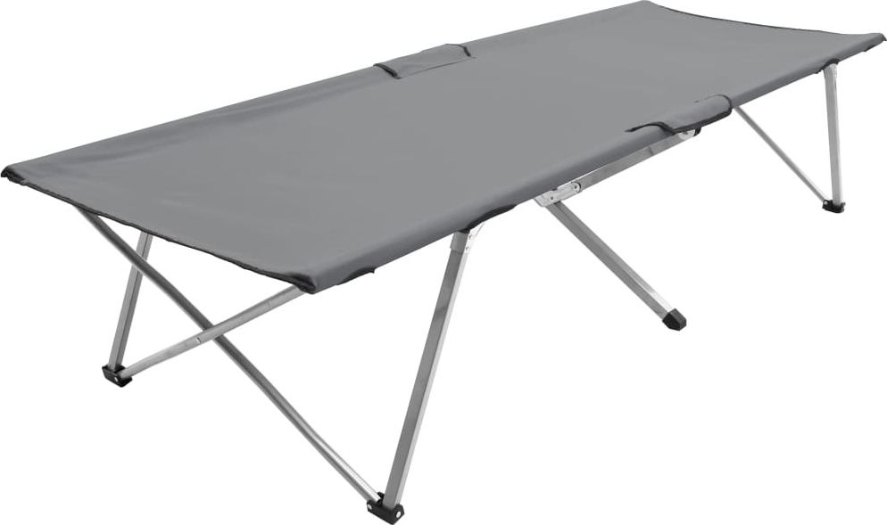 vidaXL VidaXL Łóżko turystyczne, 206 x 75 x 45 cm, XXL, szare