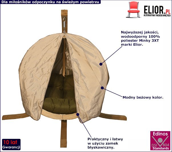 Elior Grafitowy pokrowiec na fotel ogrodowy - Parys 2X