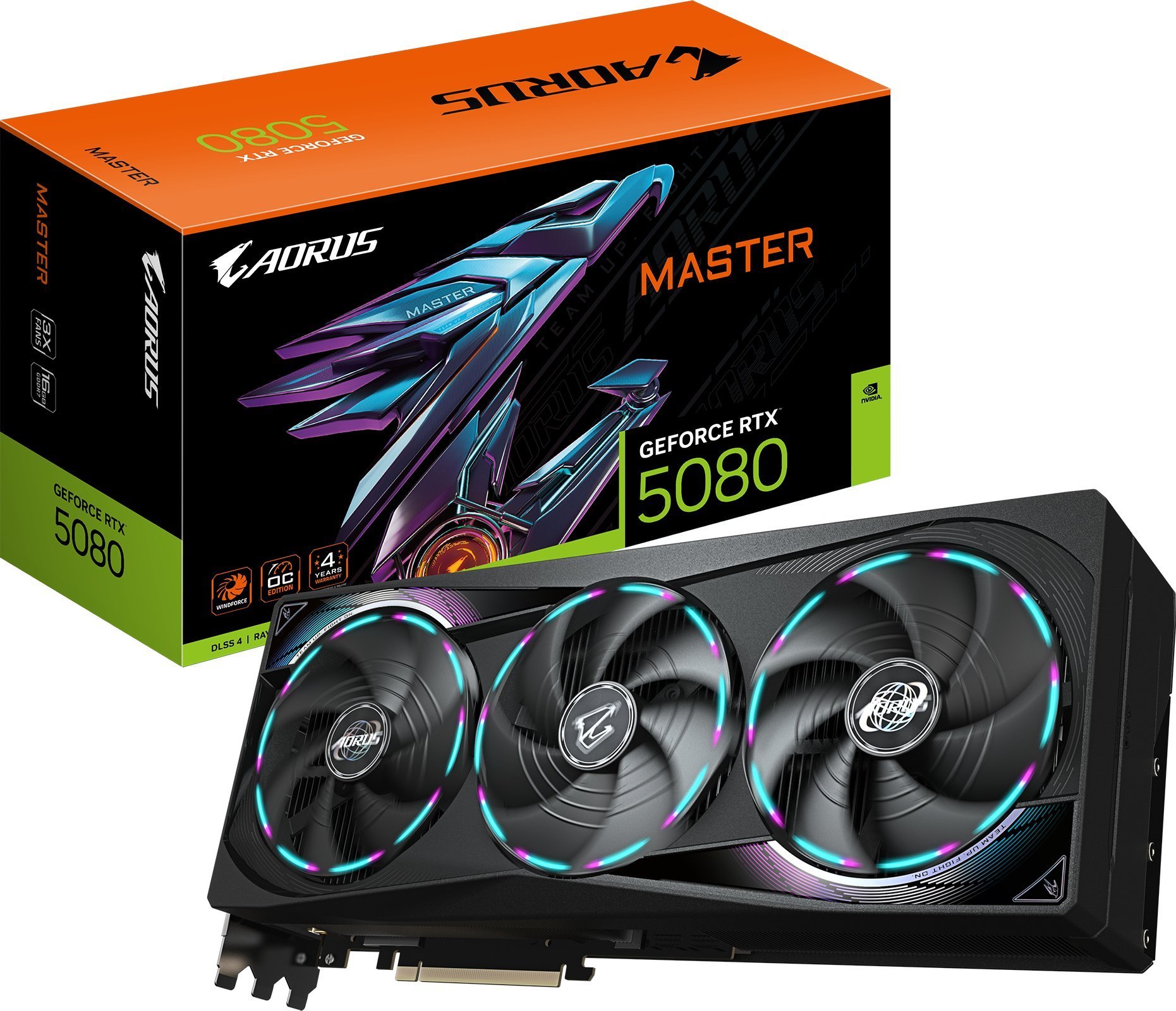Karta graficzna Gigabyte AORUS GeForce RTX 5080 Master 16GB GDDR7 (GV-N5080AORUS M-16GD)