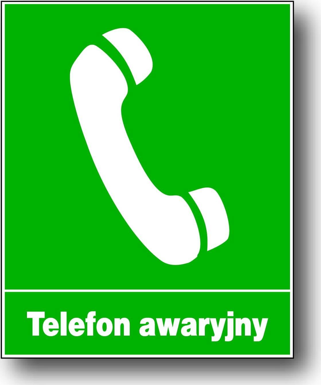 Mój dom Zio-5 - Znak Tablica Bhp - Telefon Awaryjny