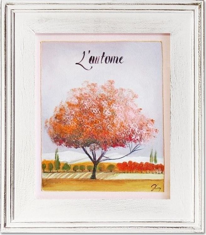 GO-BI Obraz "Pejzaz tradycyjny" ręcznie malowany 27x32cm