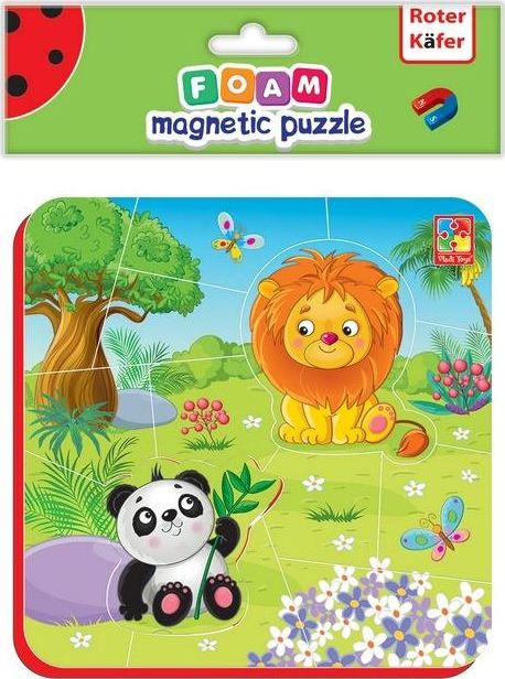 Roter Kafer Miękkie magnetyczne puzzle Lew i Panda