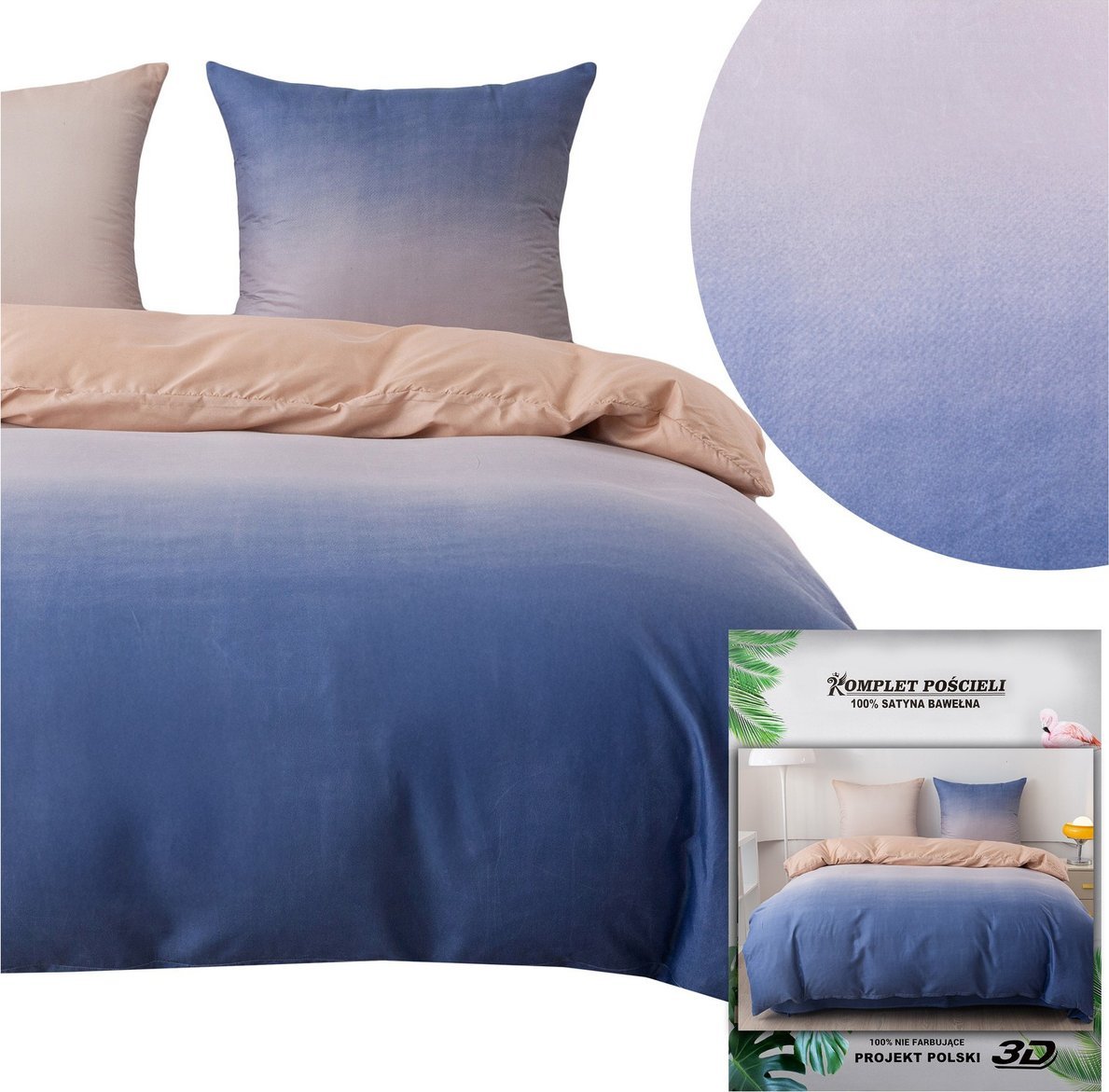 Pościel 200 x 220 3cz Satynowa Maria 3022